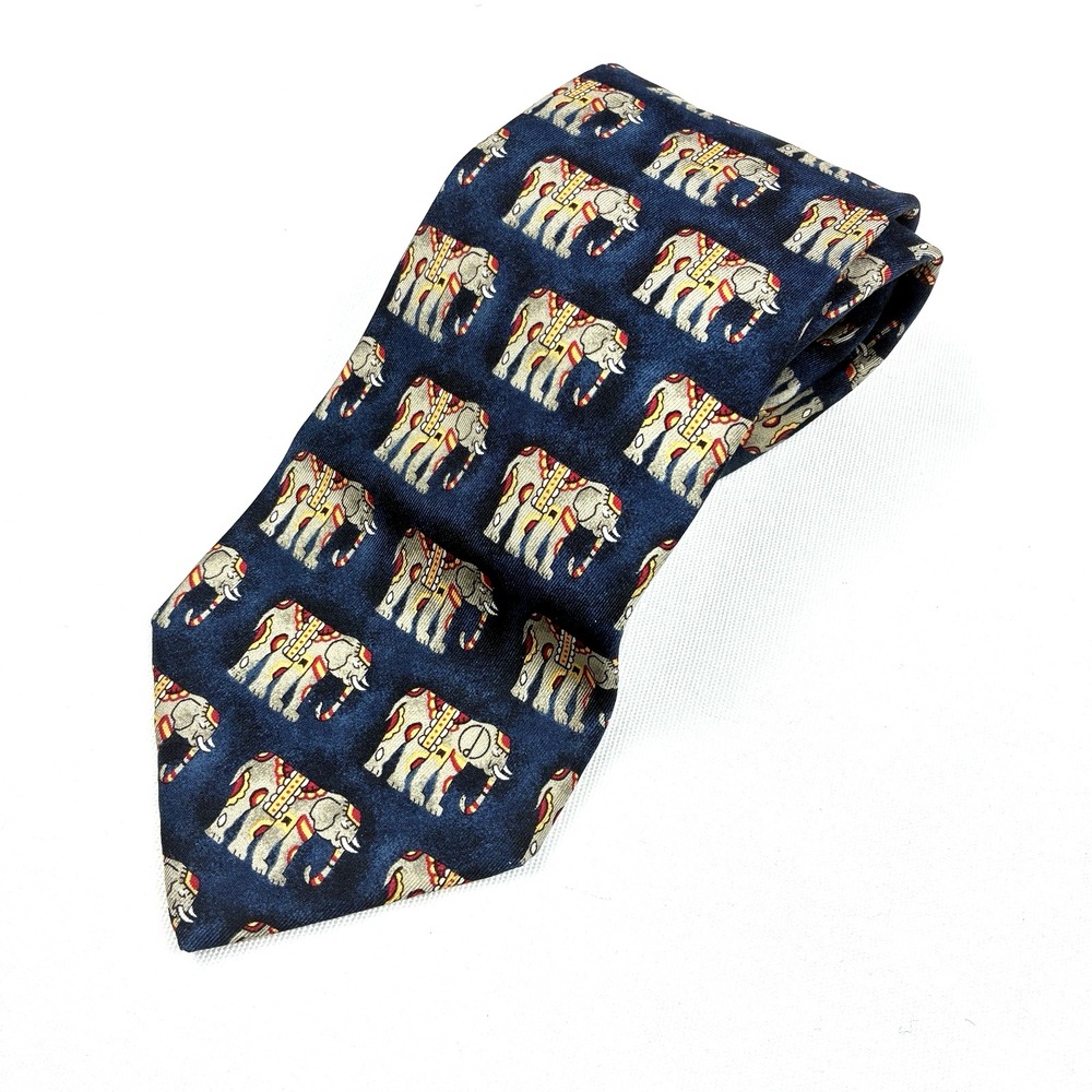 Dunhill "Marching Camels" Rust & Gold Made in Italy Silk Men's Tie